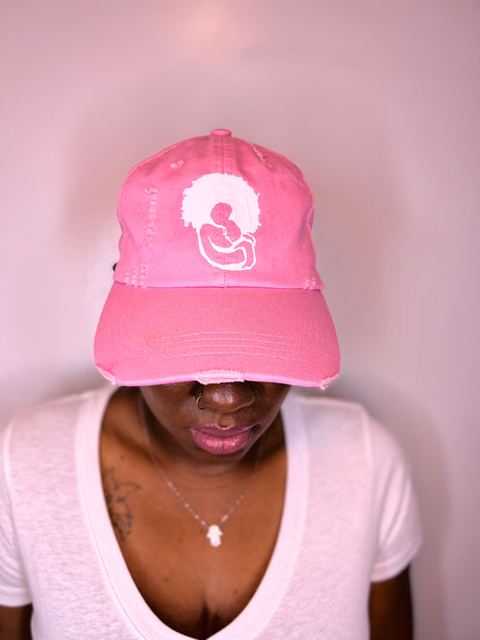 Distressed MAD (Mom and Baby logo) Caps